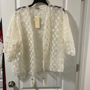 Elegant Lace Blouse - Cream